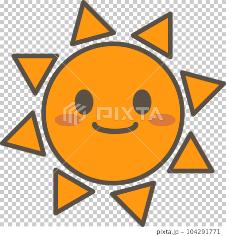 太陽キャラクターの可愛いイラスト 太陽キャラクターの可愛いイラスト 104291771