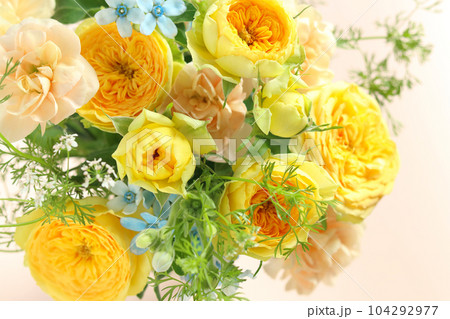 黄色いバラの可愛い花束 黄色いバラの可愛い花束 104292977