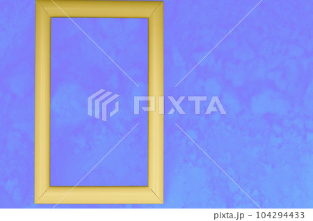 Yellow frame with black place for text on blue violete cloudy background 104294433
