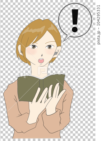 本を読むかわいい女の子のイラスト素材(5) 本を読むかわいい女の子のイラスト素材(5) 104295331