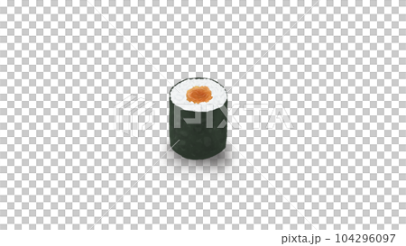かんぴょう巻き リアルイラスト かんぴょう巻き リアルイラスト 104296097