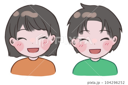 笑顔の女の子と男の子 笑顔の女の子と男の子 104296252