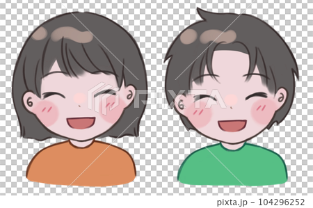 笑顔の女の子と男の子 笑顔の女の子と男の子 104296252
