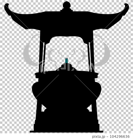Incense burner illustration material silhouette vector 104296636
