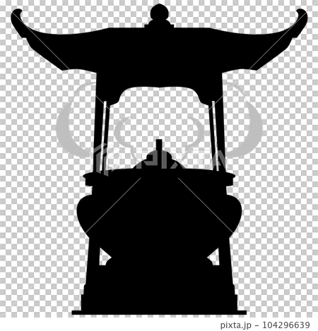 香爐插畫素材剪影矢量 104296639