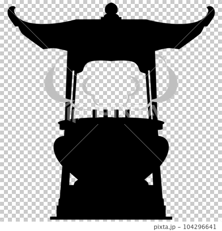 常香炉 じょうこうろのイラスト素材 シルエット ベクター 常香炉 じょうこうろのイラスト素材 シルエット ベクター 104296641