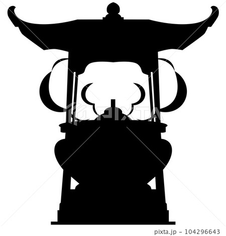 常香炉　じょうこうろのイラスト素材　シルエット　ベクター 104296643