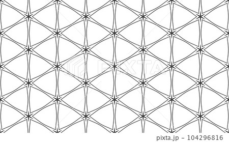 Abstract Seamless Geometric Hexagons and Triangles Pattern. Geometric Grid Structure. Vector Art. 104296816