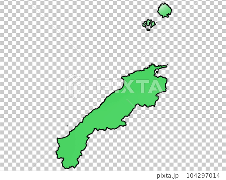 Slightly loose Shimane prefecture map Slightly loose Shimane prefecture map 104297014