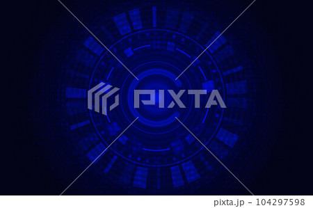 Abstract blue template of futuristic design artwork decorative.  104297598