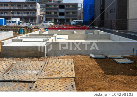 住宅の基礎工事 住宅の基礎工事 104298102