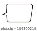 黒フチのシンプルな四角形の吹き出し 104300219