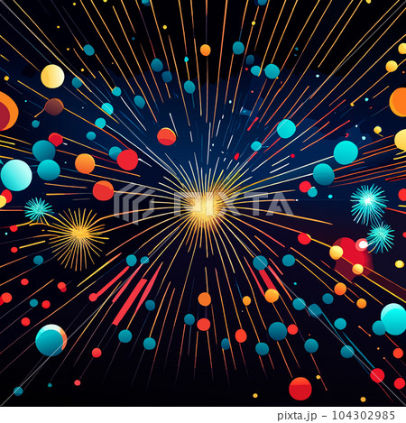 花火イメージ：AI生成 104302985