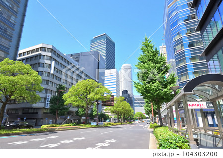 《愛知県》名古屋都市風景 名古屋駅高層ビル群 桜通 《愛知県》名古屋都市風景 名古屋駅高層ビル群 桜通 104303200