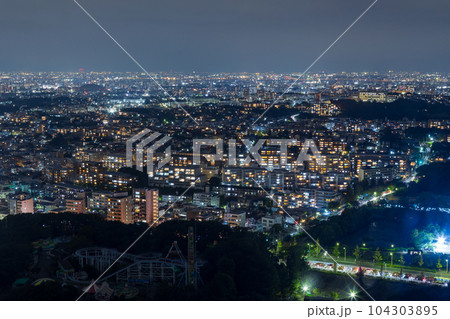 東山スカイタワーから見える名古屋市の夜景【愛知県】 東山スカイタワーから見える名古屋市の夜景【愛知県】 104303895
