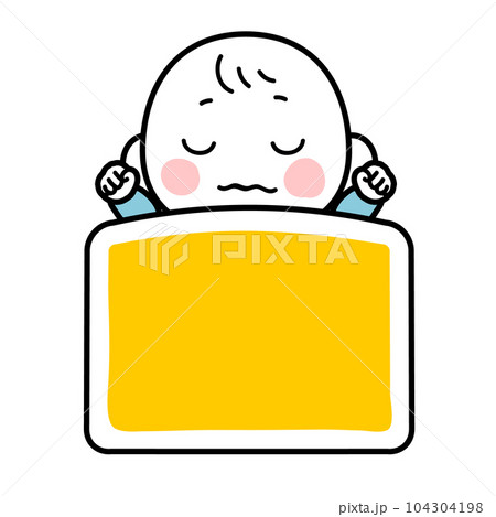 眠る赤ちゃんのイラスト 104304198