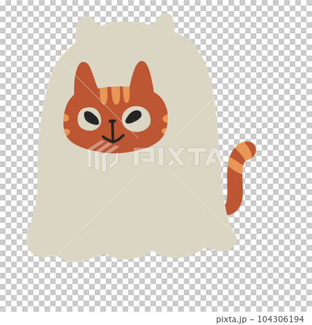 ghost cat halloween cartoon icon 104306194