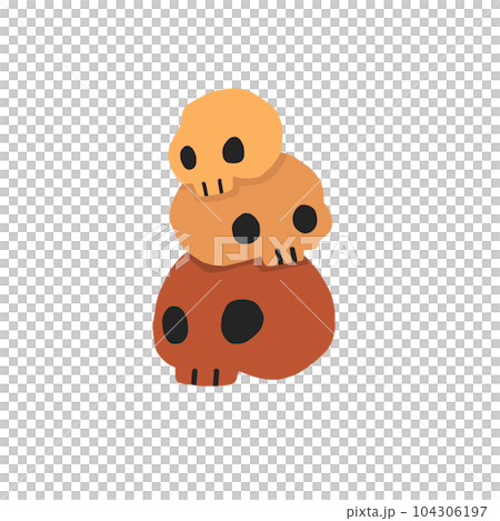 skull halloween cartoon icon 104306197