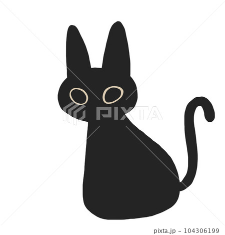 black cat halloween cartoon icon 104306199