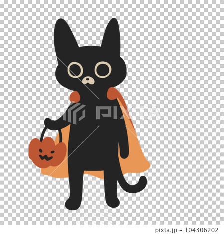 black cat halloween cartoon icon 104306202