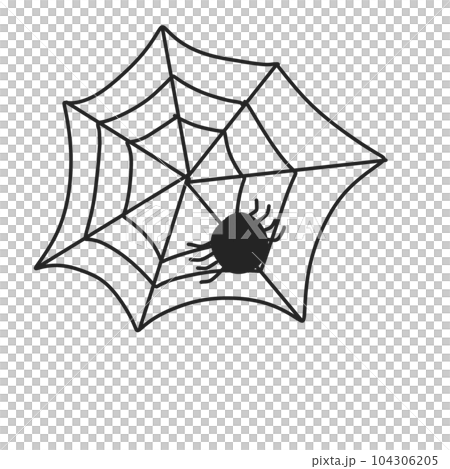 spider web halloween cartoon icon 104306205