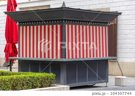 Closed Souvenir Kiosk 104307744