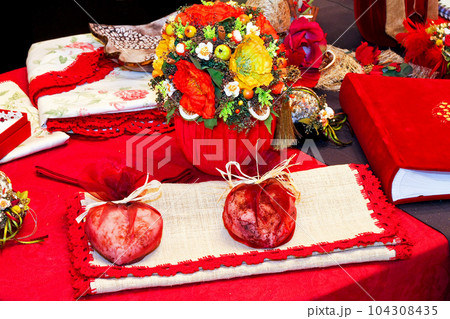 Red decor Red decor 104308435