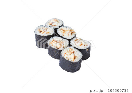 Sushi different isolate on white background Sushi different isolate on white background 104309752
