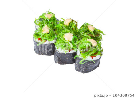 Sushi different isolate on white background 104309754