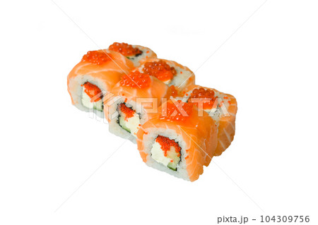 Sushi different isolate on white background Sushi different isolate on white background 104309756