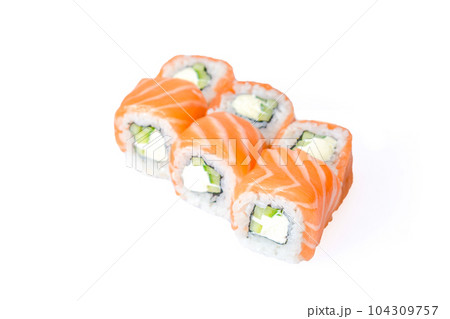 Sushi different isolate on white background Sushi different isolate on white background 104309757