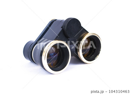 vintage binoculars isolated on white isolated background vintage binoculars isolated on white isolated background 104310463