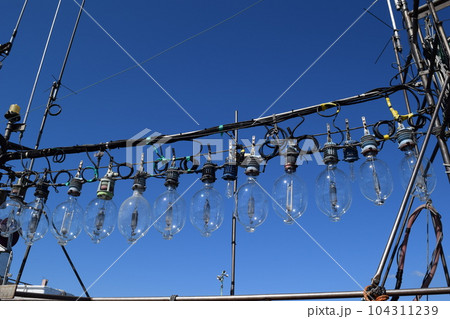 イカ釣り漁船 山形県庄内浜 104311239