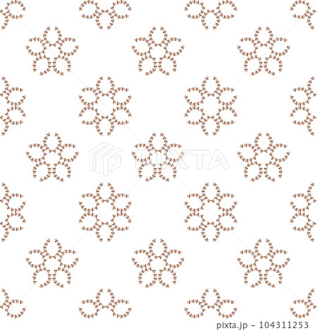 Coffee bows. Watercolor illustration. Seamless abstract pattern. Improvised flowers from drawn bows for your design Coffee bows. Watercolor illustration. Seamless abstract pattern. Improvised flowers from drawn bows for your design 104311253
