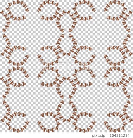 Coffee bows. Watercolor illustration. Seamless abstract pattern. Improvised flowers from drawn bows for your design Coffee bows. Watercolor illustration. Seamless abstract pattern. Improvised flowers from drawn bows for your design 104311254