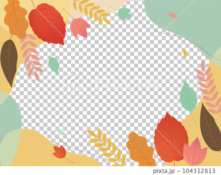 Fashionable frame of autumn leaves Fashionable frame of autumn leaves 104312813