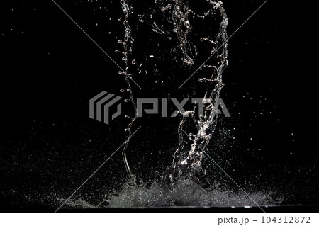 Blur Defocus Image of Water hit wall ground, explode into drop droplet. Amount Water attack impact and fluttering in air explosion. Stop motion freeze shot. Splash Water for texture elements Blur Defocus Image of Water hit wall ground, explode into drop droplet. Amount Water attack impact and fluttering in air explosion. Stop motion freeze shot. Splash Water for texture elements 104312872