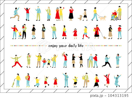 人々の日常　ライフスタイル　セット 104313195