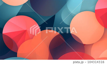 Generative AI, a mix of organic and geometric shapes for a balanced and dynamic website 104314316