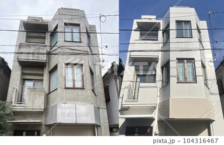 外壁塗装　ビフォーアフター 104316467