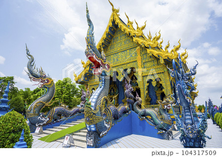 Rong Sua Ten temple or Blue temple in Chiang Rai Province, Thailand 104317509