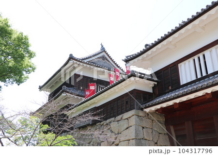 信州の真田まつり 青空と新緑の上田城 104317796