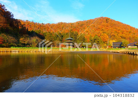 安久津八幡神社　紅葉　黄葉 104318832