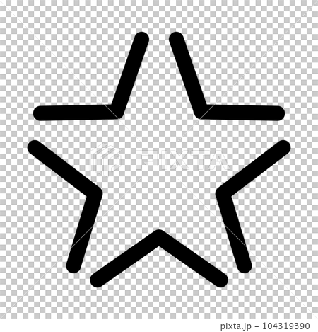 星を表すラインスタイルのアイコン 星を表すラインスタイルのアイコン 104319390