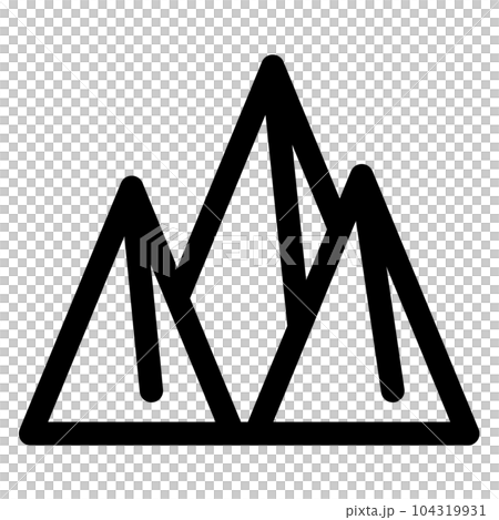 代表山脈的線條樣式圖標 代表山脈的線條樣式圖標 104319931