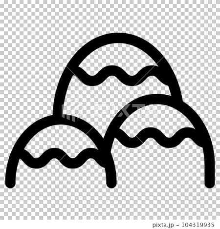 代表山脈的線條樣式圖標 104319935