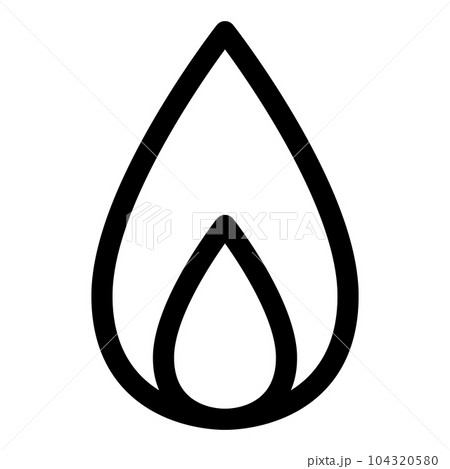 炎を表すラインスタイルのアイコン 炎を表すラインスタイルのアイコン 104320580