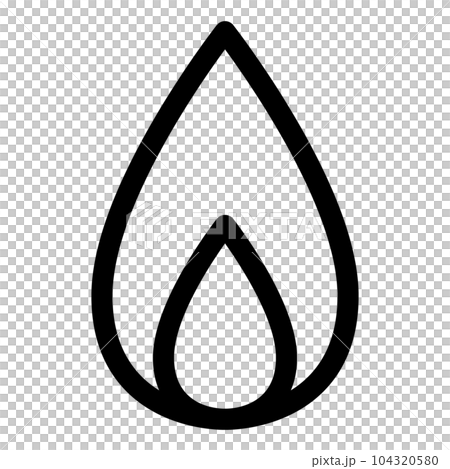 炎を表すラインスタイルのアイコン 炎を表すラインスタイルのアイコン 104320580