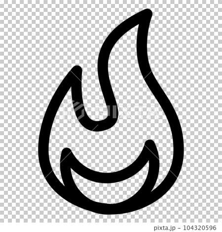 line style icon representing flame line style icon representing flame 104320596