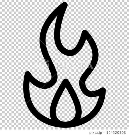 line style icon representing flame line style icon representing flame 104320598